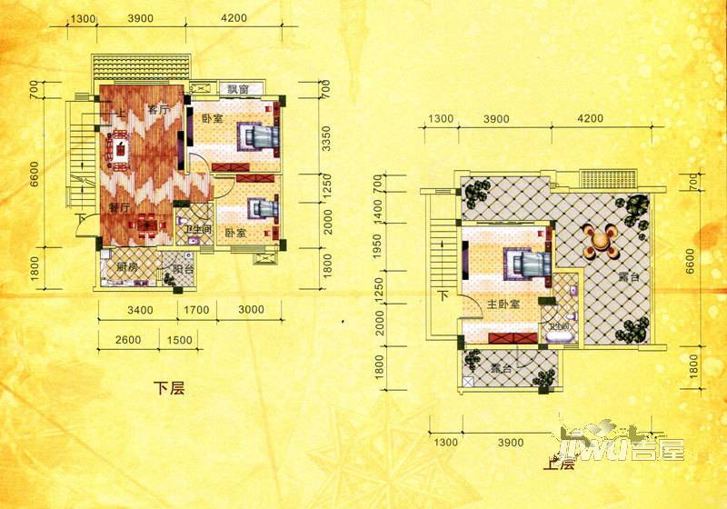 协和家园·集美郡3室2厅2卫111.2㎡户型图