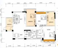 金地华府2室2厅2卫85㎡户型图