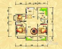 山水华庭3室2厅2卫133.8㎡户型图