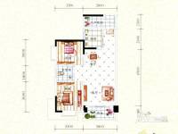 荣城·祥和名邸2室2厅1卫86.7㎡户型图