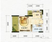 沃德梦想1室1厅1卫34㎡户型图