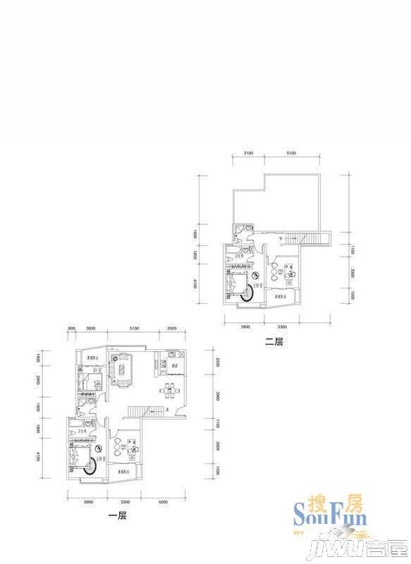 上东·龙城世家5室2厅4卫户型图