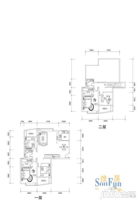 上东·龙城世家5室2厅4卫户型图