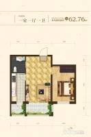 嘉兴闽江国际1室1厅1卫62.8㎡户型图