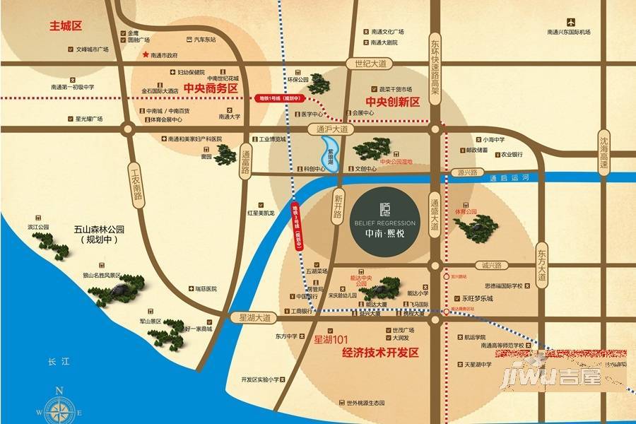 中南熙悦位置交通图