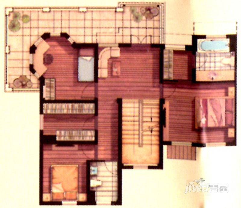 恒大海上威尼斯4室3厅3卫386.6㎡户型图