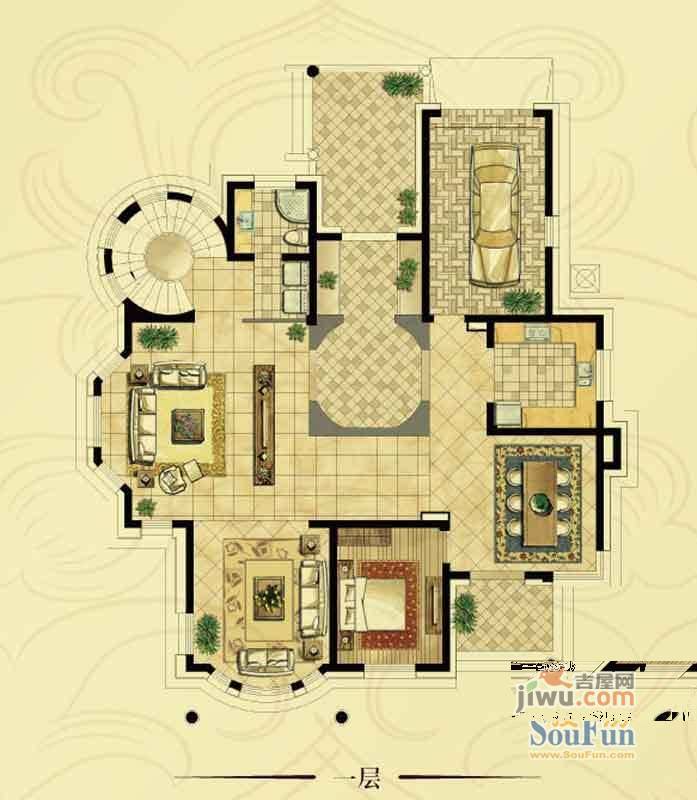 龙豪海景湾4室3厅4卫180㎡户型图