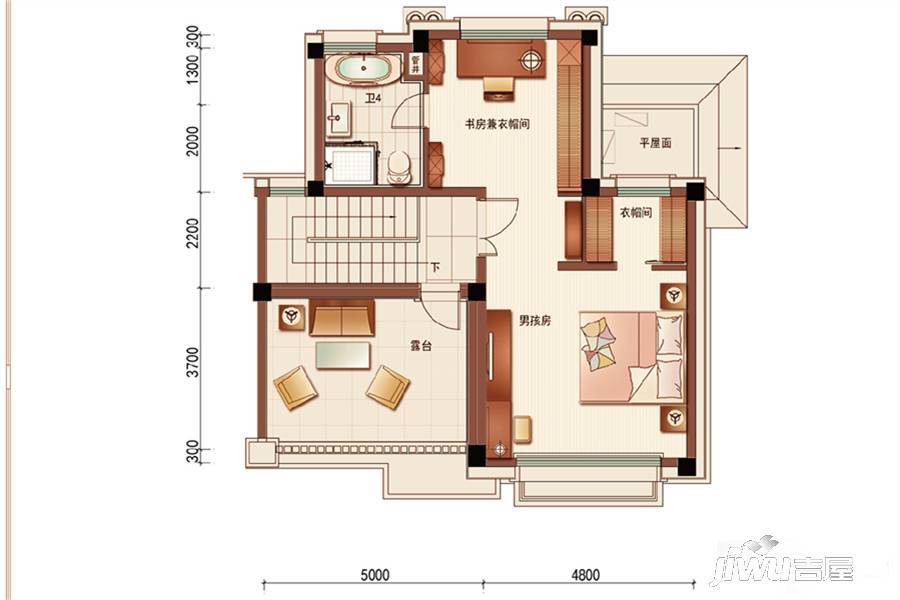 碧桂园·御湖半岛5室2厅5卫370㎡户型图