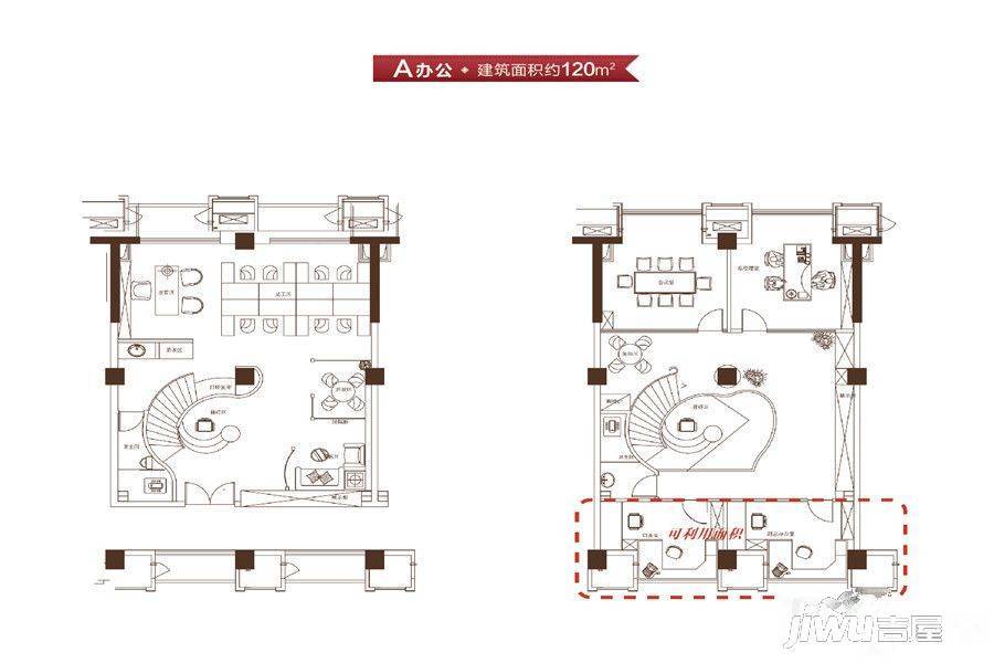 飞马国际中心2室0厅0卫120㎡户型图