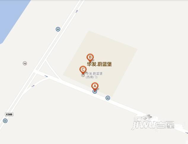 华发蔚蓝堡位置交通图图片