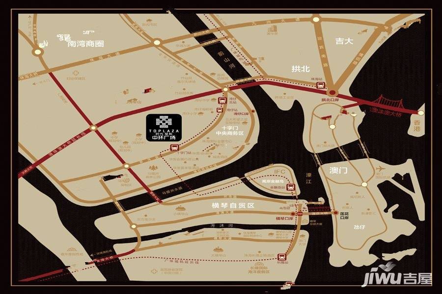 珠海时代保利中环广场位置交通图