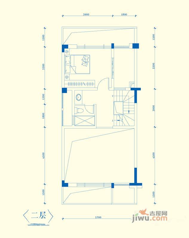 金地扑满花园2室2厅3卫158㎡户型图