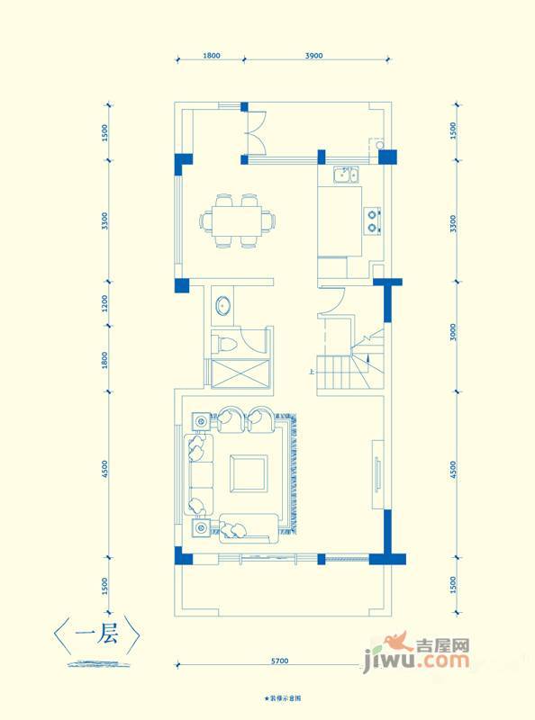 金地扑满花园2室2厅3卫159㎡户型图