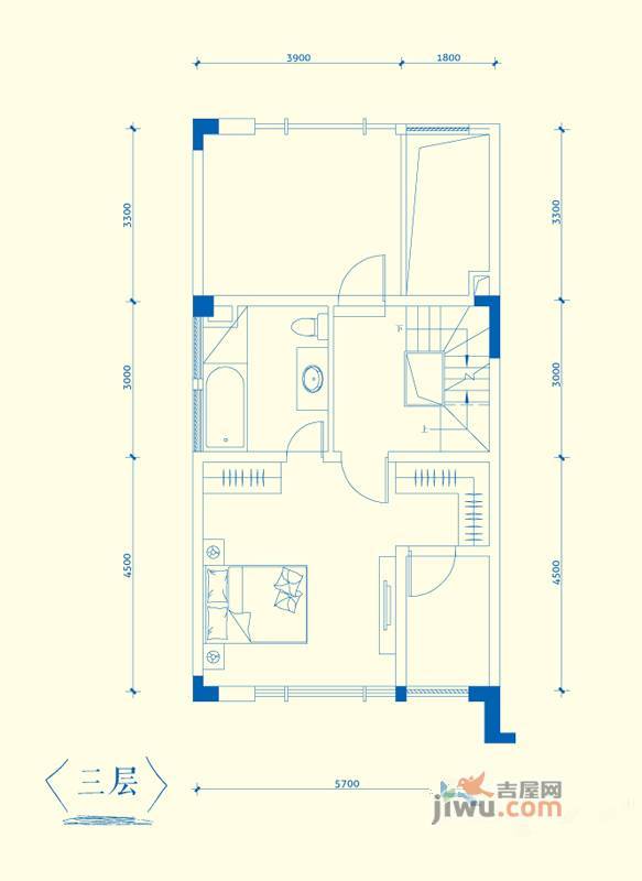 金地扑满花园2室2厅3卫151㎡户型图