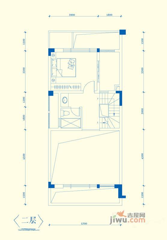 金地扑满花园2室2厅3卫151㎡户型图