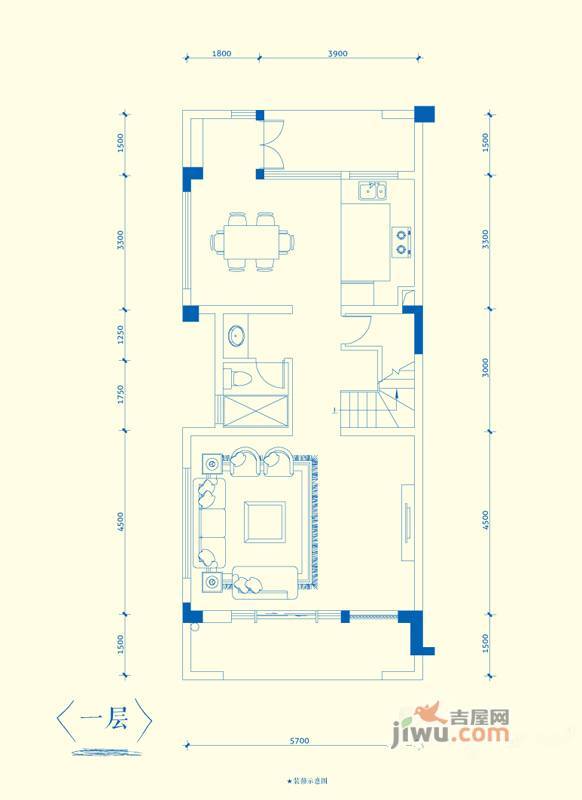 金地扑满花园2室2厅3卫151㎡户型图