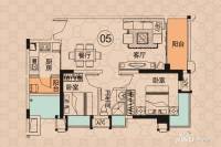 优越香格里2室2厅1卫76㎡户型图