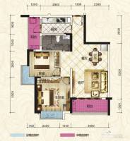 峰泽轩2室2厅2卫73㎡户型图