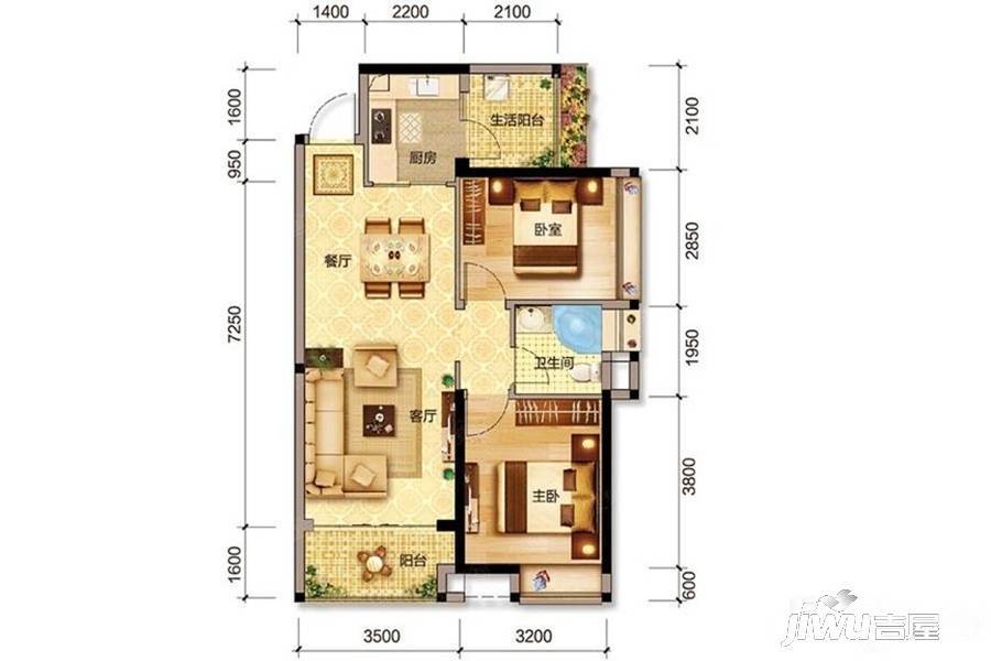 珠海珠海奥园广场珠海奥园广场商铺2层 36-160平米户型图_首付金额