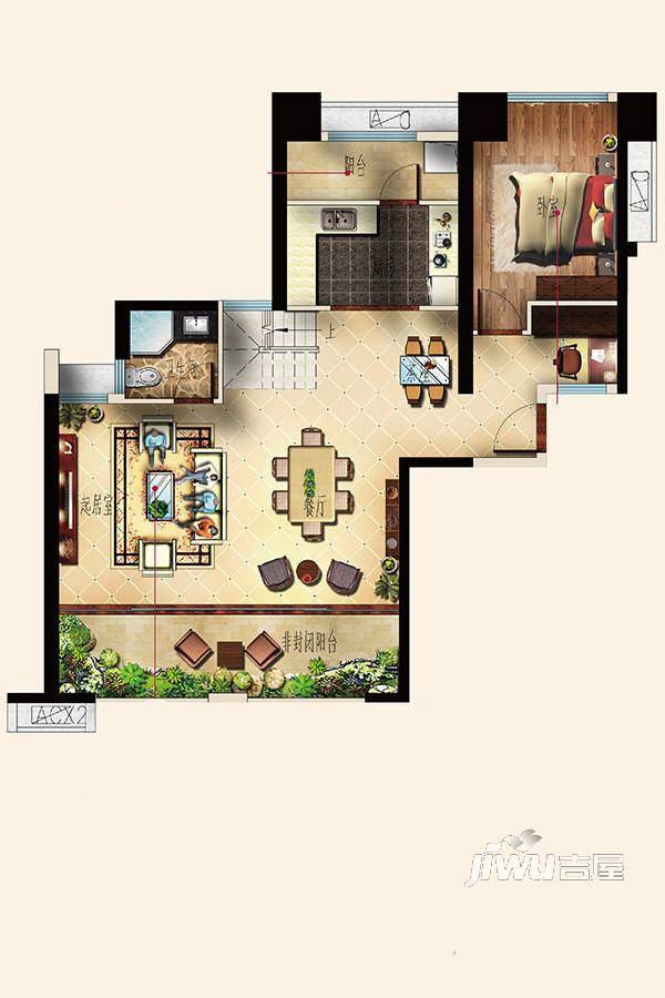 泰禾首玺4室3厅3卫142㎡户型图