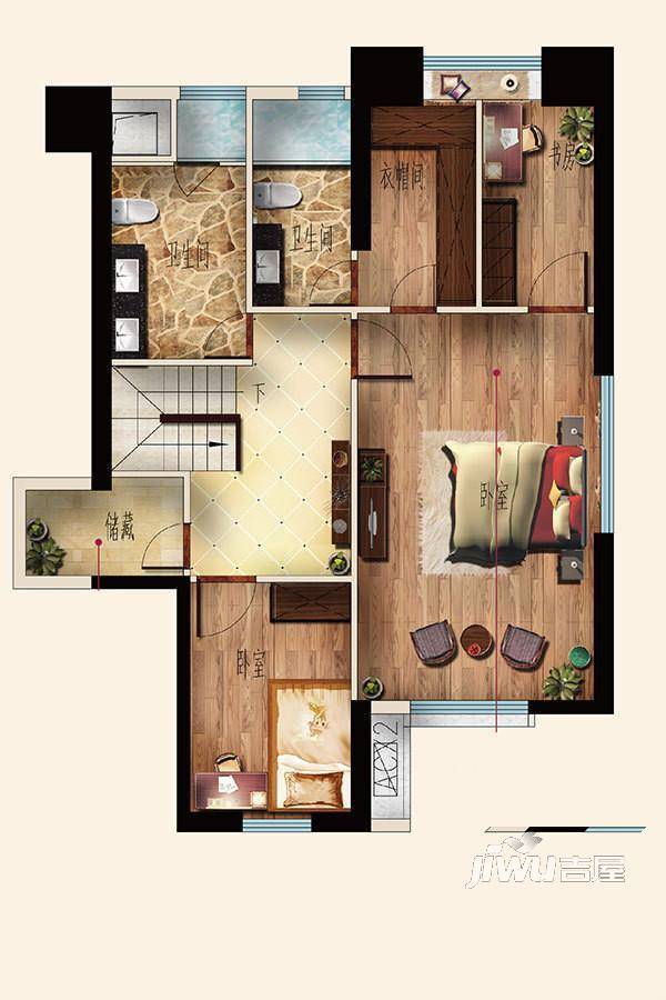 泰禾首玺5室2厅3卫142㎡户型图