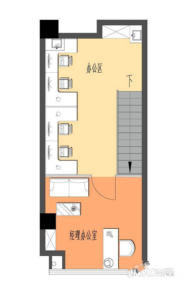 海丝艺术品中心3室1厅1卫75㎡户型图