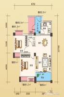 耀海明都2室2厅1卫78.2㎡户型图