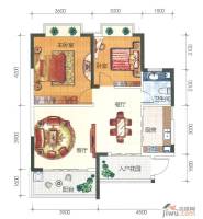 嘉福·夏日海湾2室2厅1卫84.8㎡户型图