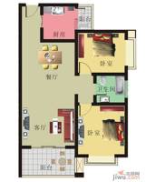 棕榈泉花园公寓2室2厅1卫89.9㎡户型图