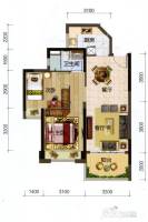 碧桂园北纬21°2室2厅1卫79.3㎡户型图