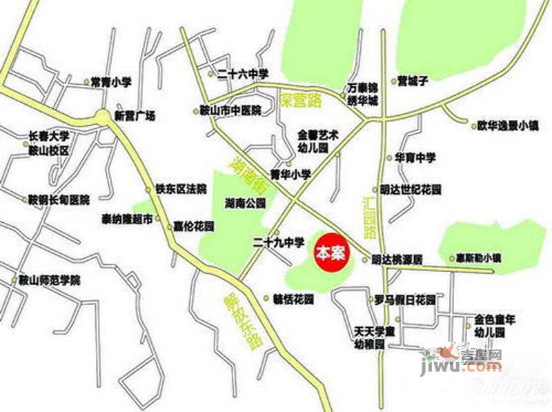 东泰湖南山景位置交通图1