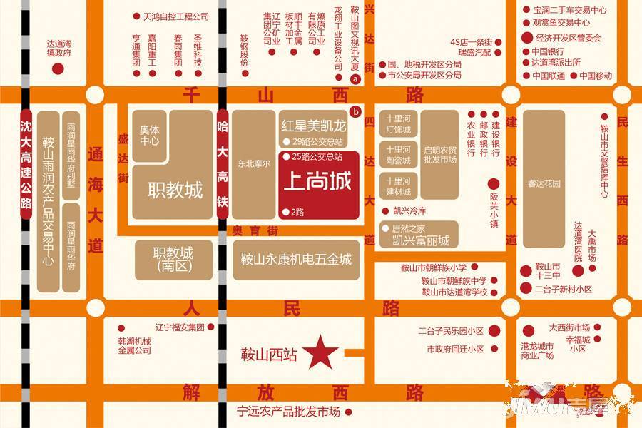 上尚城位置交通图1