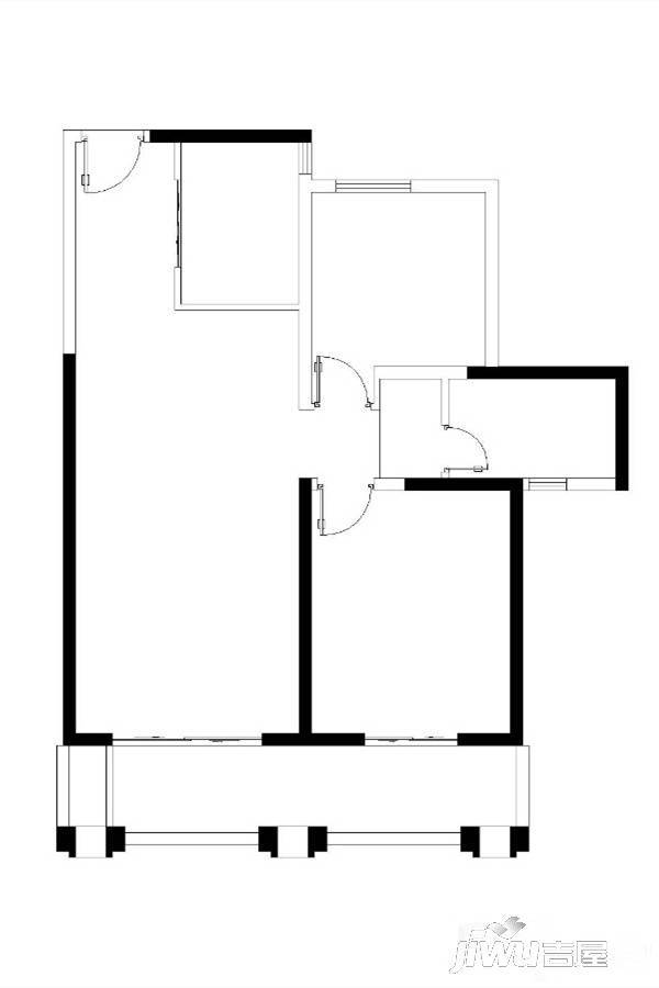 鼎龙花园2室2厅1卫103.7㎡户型图