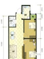东泰湖南山景2室2厅1卫78.4㎡户型图