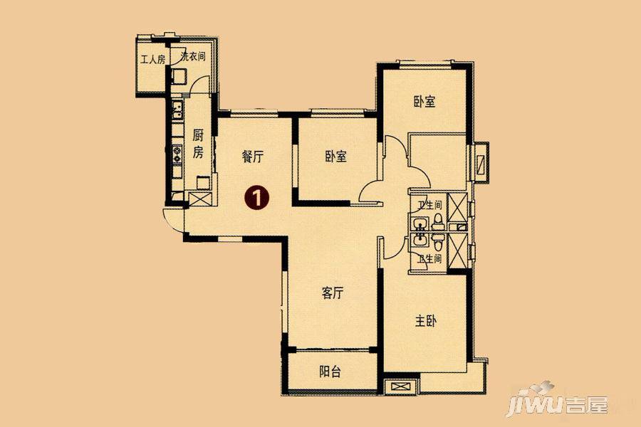 恒大名都5室2厅2卫170.5㎡户型图