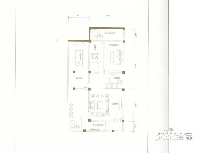 中骏汤泉香墅4室1厅0卫219.3㎡户型图