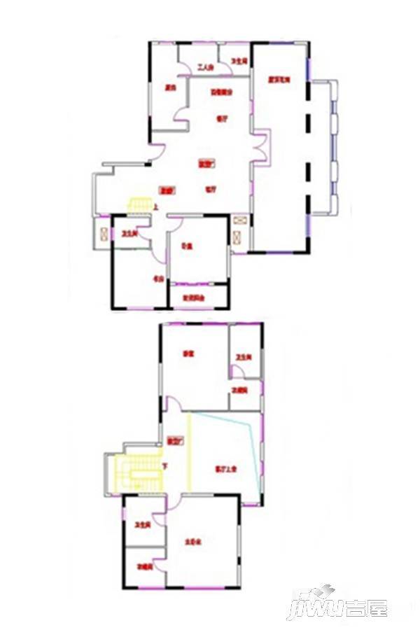 龙之梦衡园4室4厅4卫318.4㎡户型图