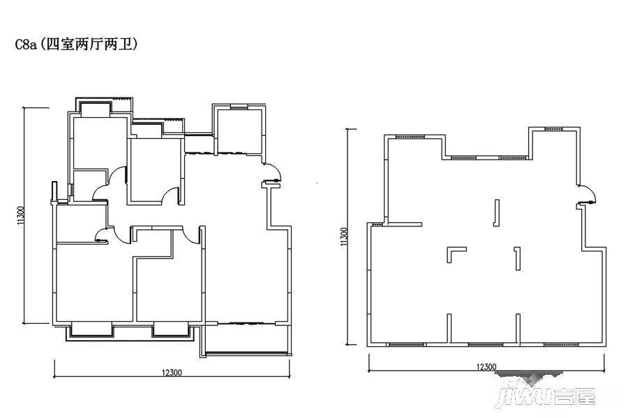 颐和城4室2厅2卫281.3㎡户型图