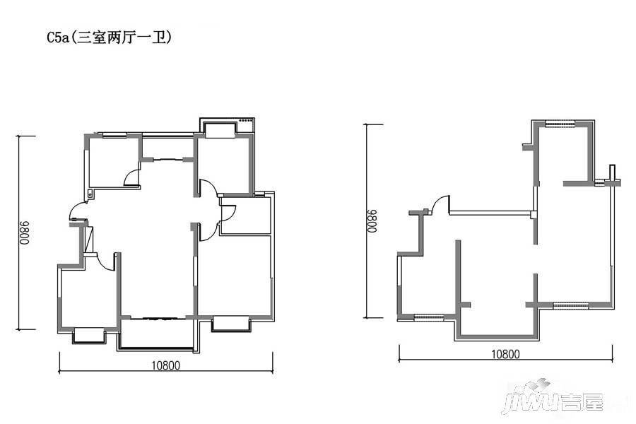颐和城3室2厅1卫194.3㎡户型图