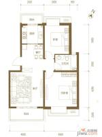 颐和城2室2厅1卫84.7㎡户型图