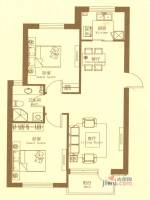 永缙澜庭2室2厅1卫88.6㎡户型图