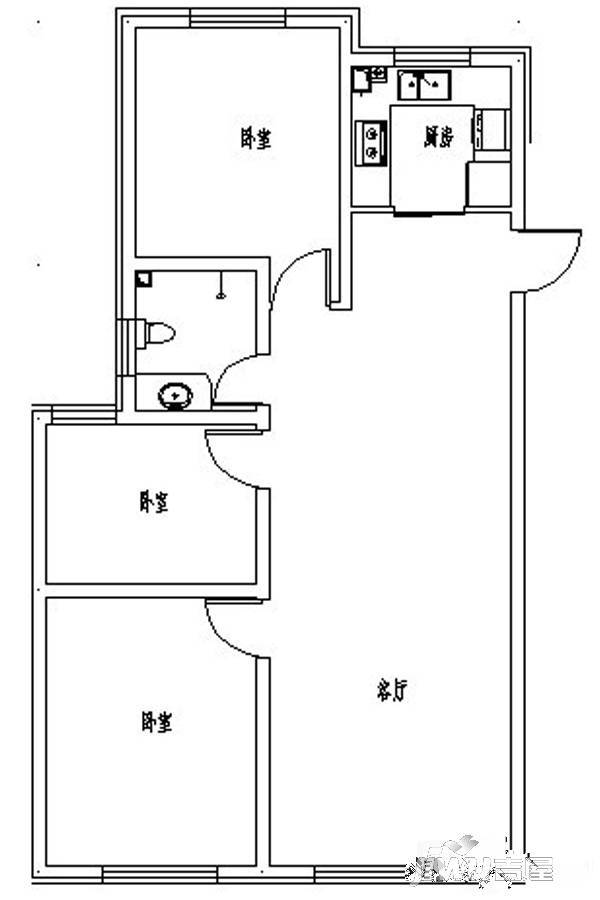 华川爱丁堡3室2厅1卫112.8㎡户型图