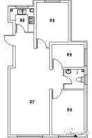 华川爱丁堡3室2厅1卫106.9㎡户型图