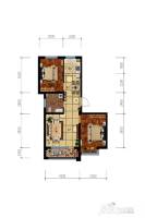 鑫泰蓝湾国际2室2厅1卫84.6㎡户型图
