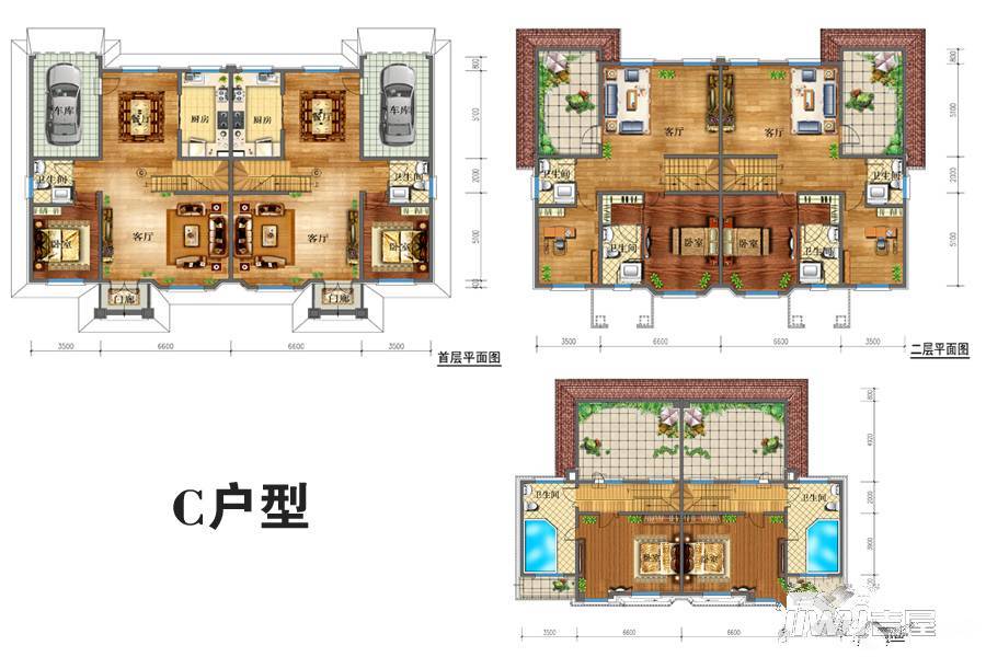 白洋淀·国际阳光城4室3厅4卫户型图