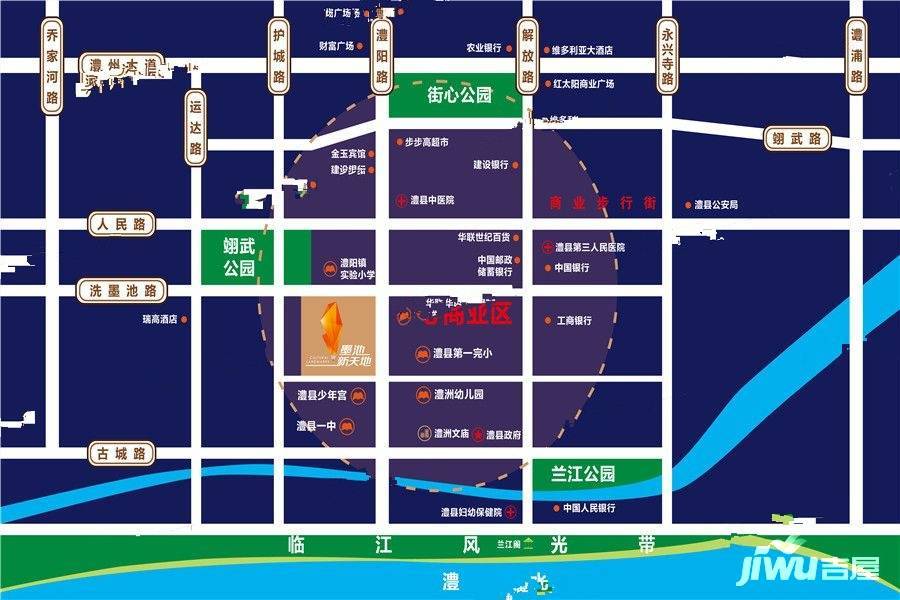 澧县墨池新天地商铺位置交通图图片