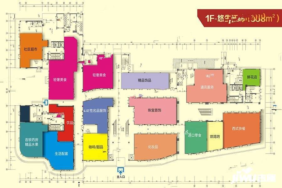 澧县墨池新天地商铺1室1厅1卫4358㎡户型图