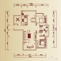 裕湘公馆2室2厅2卫68.7㎡户型图