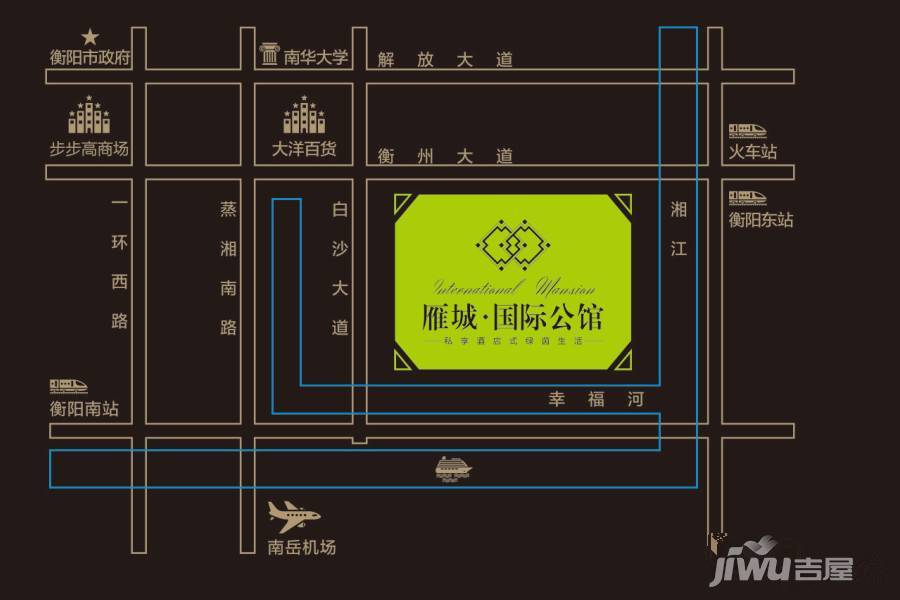 雁城国际公馆位置交通图5
