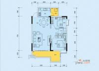 珠江愉景新城2室2厅1卫85㎡户型图